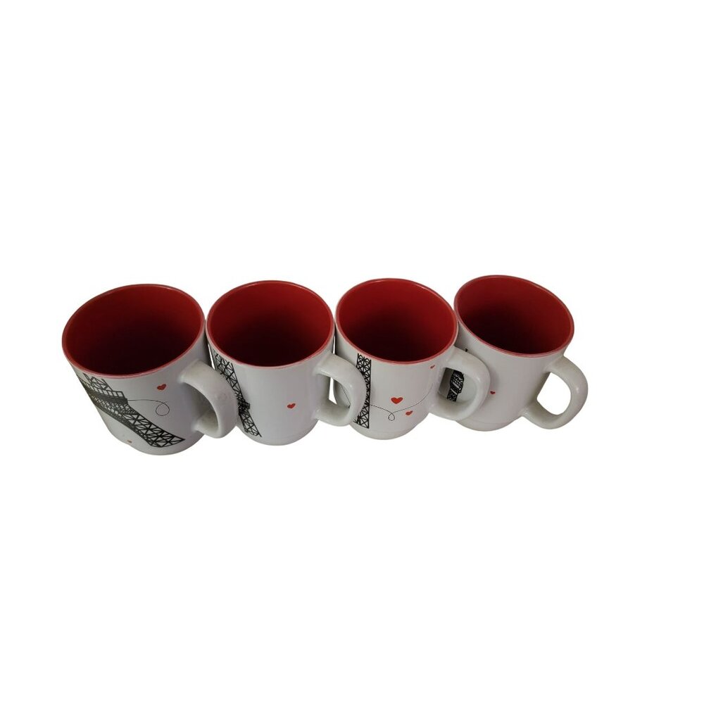 ⭐ Boston Warehouse “Paris” Eiffel Tower Stacking Mug Set with Metal Stand – 4-Pi - Picture 5 of 7